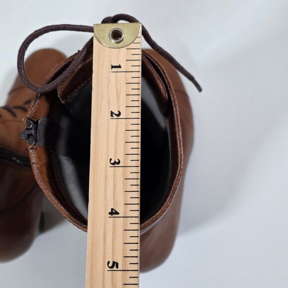 Born Victorian Mid Calf Lace Up Boots Womens US 7/38 W21360 Brown Leather Granny - Picture 11 of 16